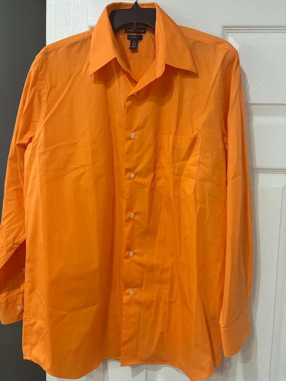 Craft & Barrow Orange Lightweight Long-Sleeve Shirt Jacket